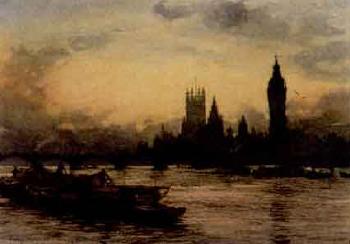 Sunset, Westminster by 
																	Rowland Langmaid