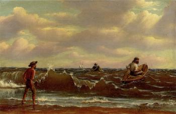 Fishing boats going out to sea by 
																	Wendell Ferdinand Macy
