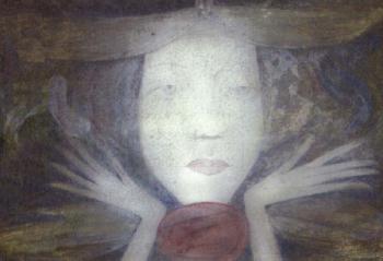 Girl with eyes open. Girl with eyes shut by 
																			Margaret MacDonald Mackintosh