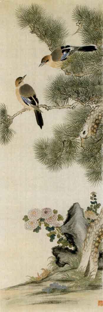 Birds and flowers by 
																			 Pu Jian