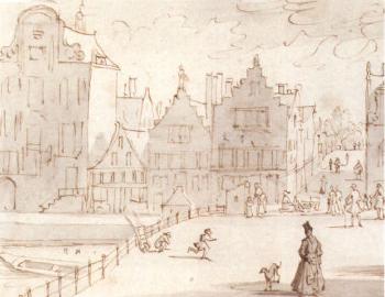View of the Torensluis by 
																			Caspar Luyken