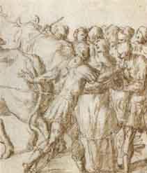 Man stabbing woman by 
																	Giulio Cesare Venenti