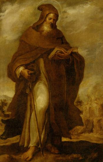 Saint Anthony abbot by 
																	Francisco Camilo