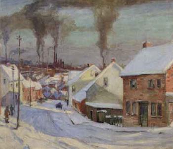 American factory town, winter by 
																	Jonas Lie