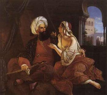 Odalisque et sultan by 
																	C Ebe