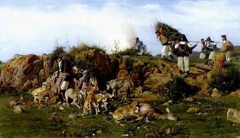 After the hunt by 
																	Giovanni Battista Quadrone