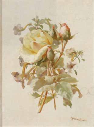 Yellow roses. White roses by 
																			Jose Mirabent y Catell