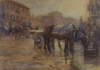 Carts arriving by 
																	Carlo Balestrini
