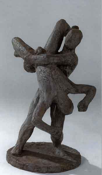 Two wrestlers by 
																	Knud Nellemose
