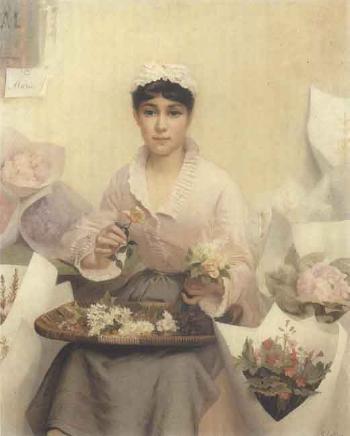 The flower seller by 
																	Louis Galliac