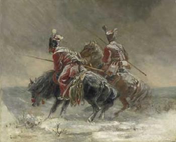 Mounted soldiers by 
																	Emil Rumpf