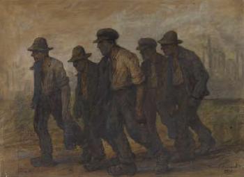 Miners returning home by 
																	Karl Luckhardt