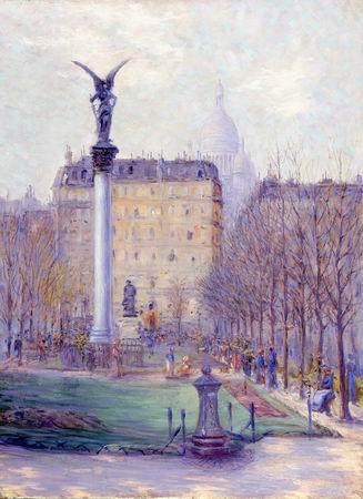 Public gardens in Paris by 
																	Rudolf Quittner