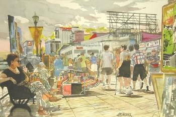 Casinos on boardwalk by 
																	Leon L Tadrick