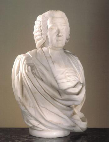 Bust of gentleman wearing robes by 
																	Francois Charles de Velbruck
