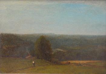 Soldiers return by 
																			George Inness