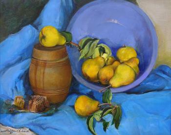 Still life with pears and honey jar by 
																			Artur Vasilevich