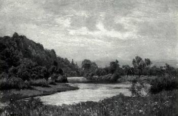 River landscape by 
																	Max Asperger