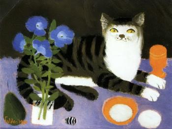 The cat by 
																	Mary Fedden