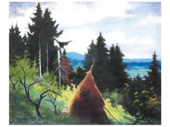 Landscape in Nagybanya by 
																	Norbert Sztelek