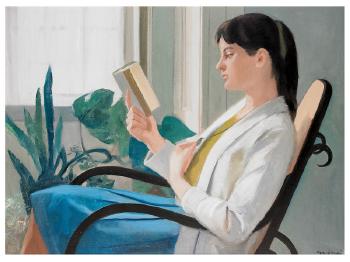 Reading girl by 
																	Istvan Macsai