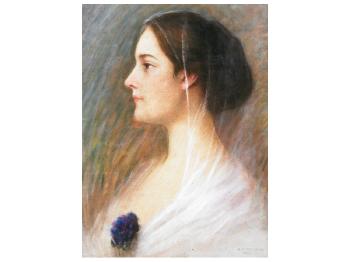 Portrait of a woman by 
																	Lajos Kunffy