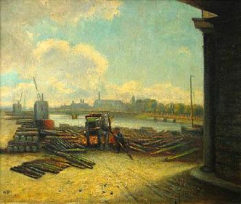 View of Pont de Grenelle, Paris by 
																	Edmund Veall