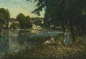By the river by 
																	Armand Fouquet