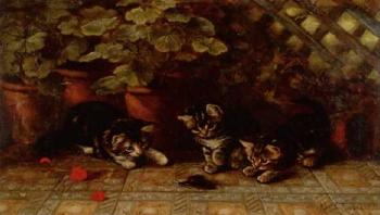 Kittens regarding a snail by 
																	Ada E Tucker