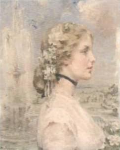 Portrait of a beautiful lady by 
																	Betty Maud Christian Fagan