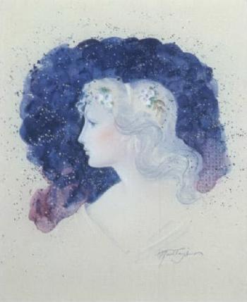 Girl in profile by 
																			Theodoros Pantaleon