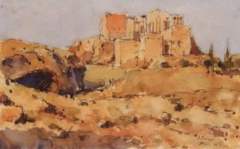View of the Acropolis. View of the Parthenon. From the Acropolis by 
																	Constantinos Zograffos