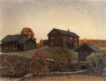 Landscape with farm, Tobyn by 
																	Alfred Ekstam