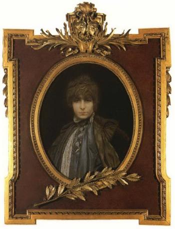 Portrait of Sarah Bernhardt by 
																	Antoine Francois Louis Jubien