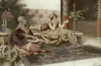 In the harem by 
																	Giuseppe Aureli