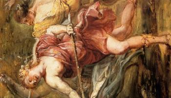 Christ and the woman taken in adultery by 
																			Pietro della Vecchia