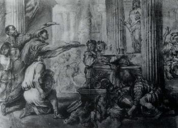 Pagan sacrifice by 
																			Giovanni Benedetto Castiglione