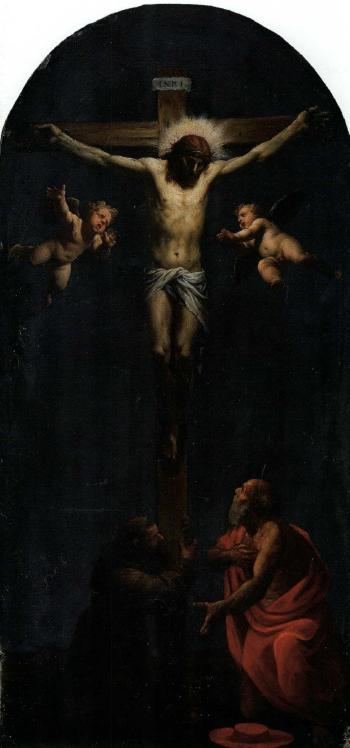 Christ on the Cross with Saint Francis of Assisi and Saint Jerome by 
																	Pasquale Ottino