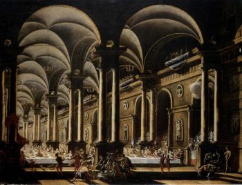 Belshazzar's feast by 
																	Francesco Magliolo