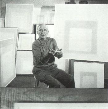 Study for homage to the square, floating aura by 
																			Josef Albers