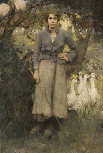 Goose girl by 
																	William Lee Hankey