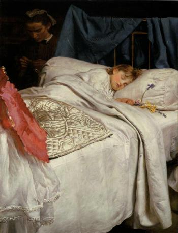 Sleeping by 
																			John Everett Millais