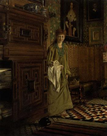 Portrait of Laura, Lady Alma-Tadema, entering the Dutch room at Townshend House by 
																	Ellen Epps