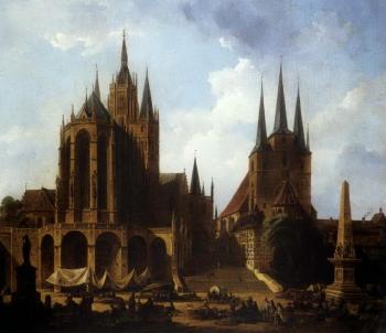 Dome and Severichurch in Erfurt by 
																	Friedrich Eibner