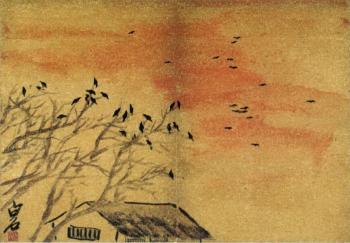 Landscape, figures, birds and flowers by 
																			 Qi Baishi