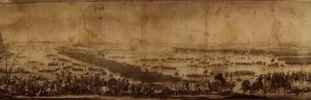 Passage du Waal glace par les armees francaises le 9 Janvier 1795 by 
																			Alexandre Jules Ducreux