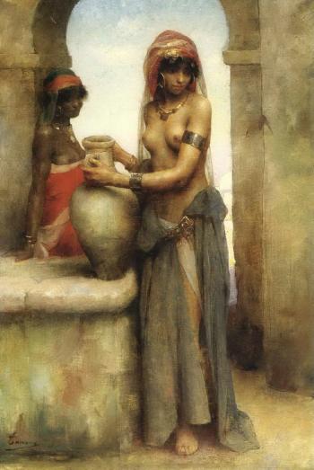 At the well by 
																	Adrien Henri Tanoux