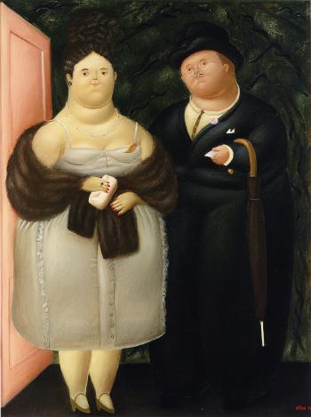 The Visit - The Rich by 
																			Fernando Botero