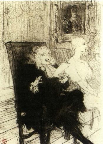 Truffier et Moreno, dans les femmes savantes by 
																	Henri de Toulouse-Lautrec