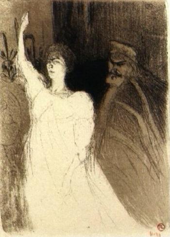 Bartet et Mounet-Sully, dans Antigone by 
																	Henri de Toulouse-Lautrec